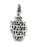 Sterling Silver Remember Jerusalem Words Pendant
